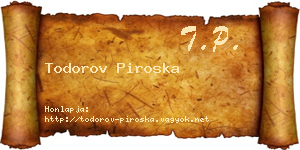 Todorov Piroska névjegykártya