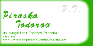 piroska todorov business card